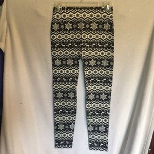 Christmas fleece lined leggings